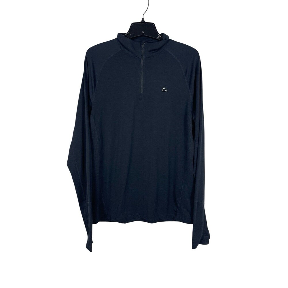 Paradox Men’s M QTR Zip Merino Wool Blend Black Base Layer Performance Outdoor